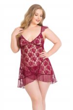Deluxerie Grote Maten Babydoll Set Pheba