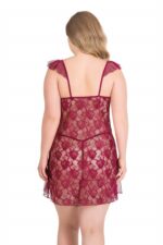 Deluxerie Grote Maten Babydoll Set Pheba